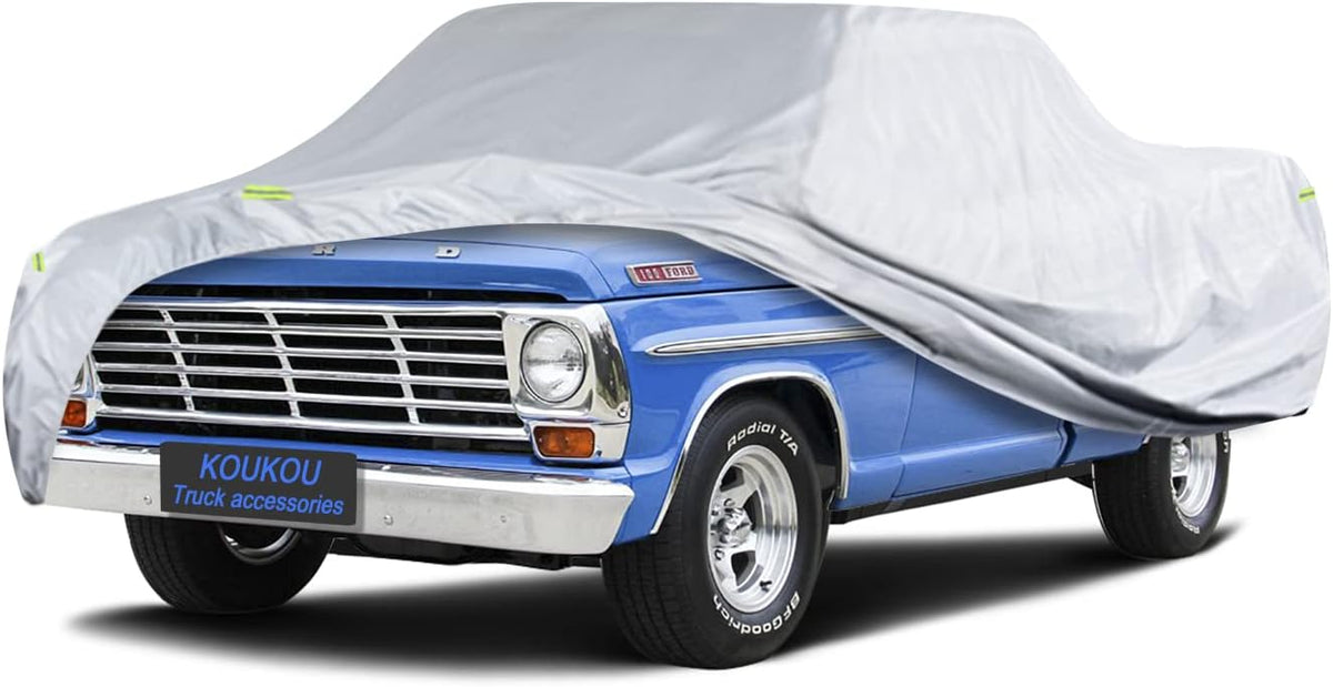 KouKou Truck Cover Waterproof All Weather, 6 Layers Full Pickup Cover,
