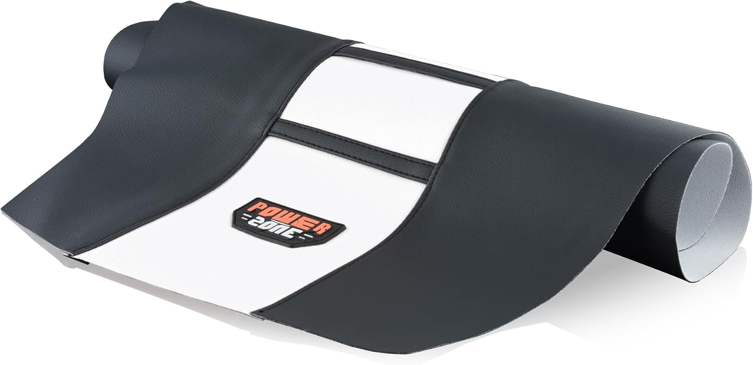 Dirt Bike Seat Cover - Universal Gripper No-Slip Dirtbike Seat Cover (Black-White)