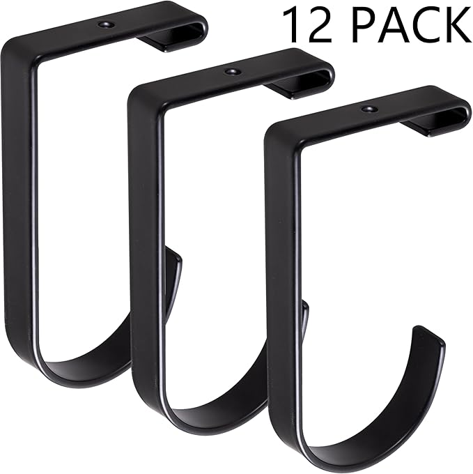 12-Pack Heavy Duty Add-On Storage Flat Hook Accessory - Image 3