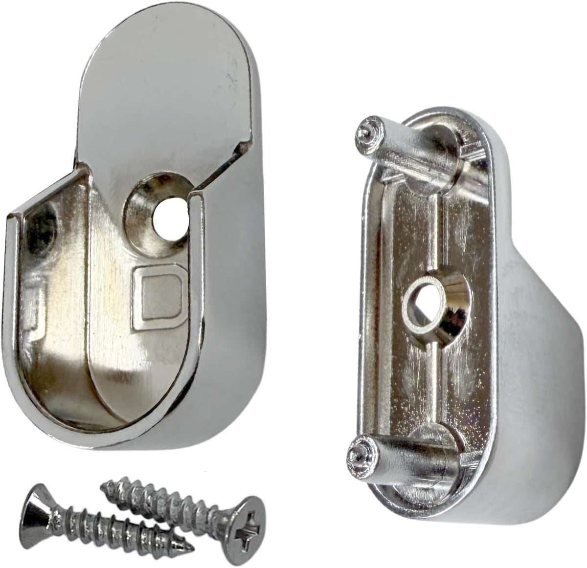 oval closet rod end brackets w/rear facing 5mm, main product view