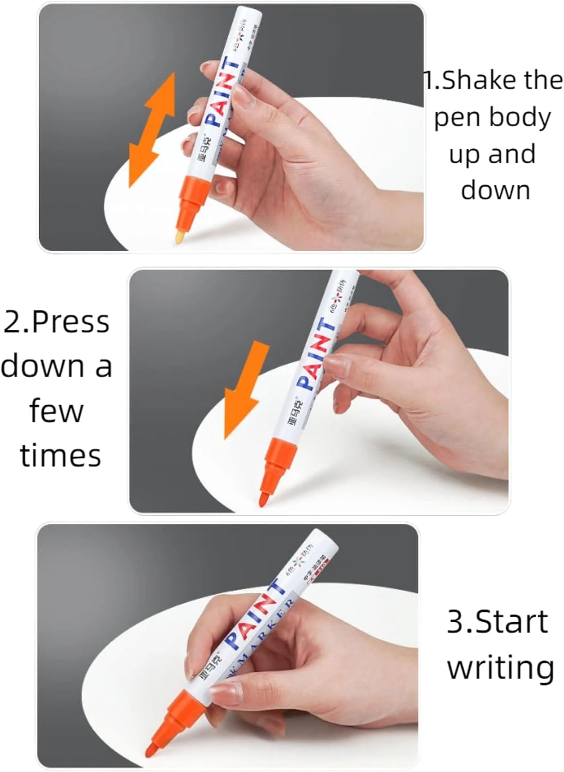 Oil-Based Paint Markers for Tires, Quick Dry Permanent Pen Set for Glass, Ceramic, Wood, Metal, Plastic, Rock Painting (12 Colors)