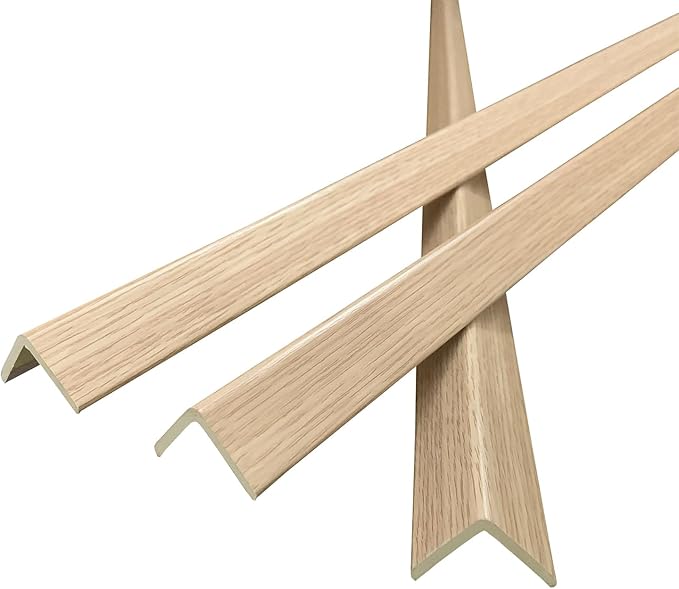 Wall Corner Protector 3PCS 45" Corner Molding Trim Oak Wood Grain Corner Trim by Yutianli