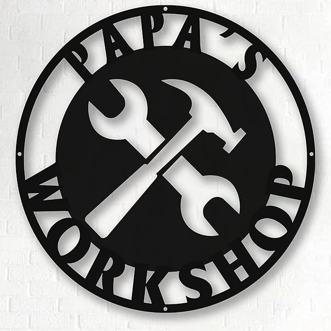Personalized Papa's Workshop Metal Sign by Pamaheart
