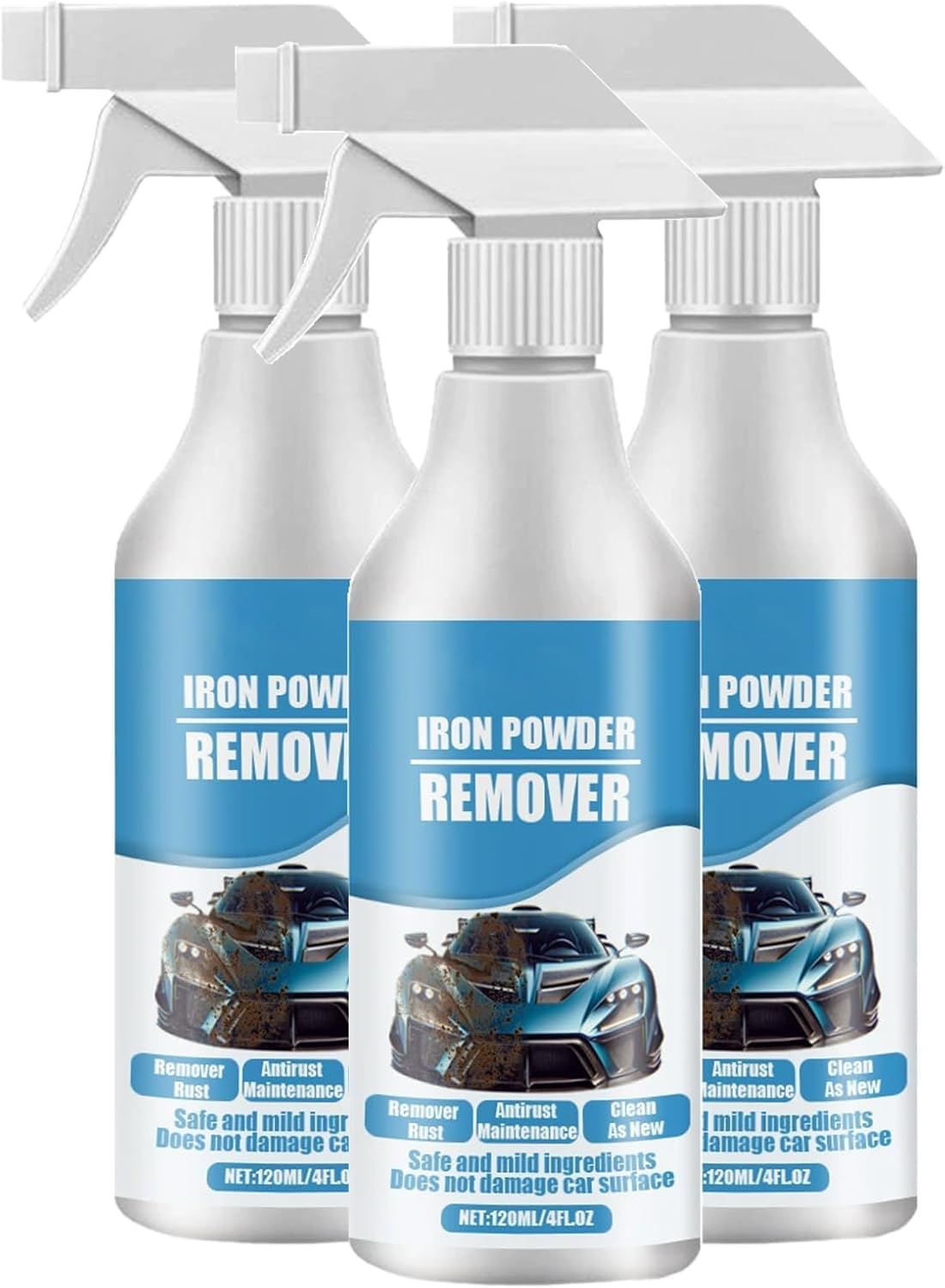 Car Rust & Iron Particle Remover Spray,Multi-functional rust remover, used for automotive tools, can remove surface rust and particles.（3pcs） (3PCS)