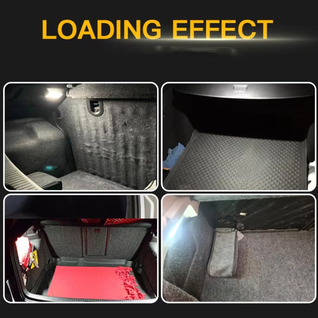 Car Trunk Light for Citroen C2 C3 C4 C5 C6 C8 DS3, for Peugeot 1007 207 306 308 5008 607 RCZ, Footwell Glove Box Trunk Interior Light