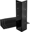 16" x 3" black raised garden bed corner, main product view