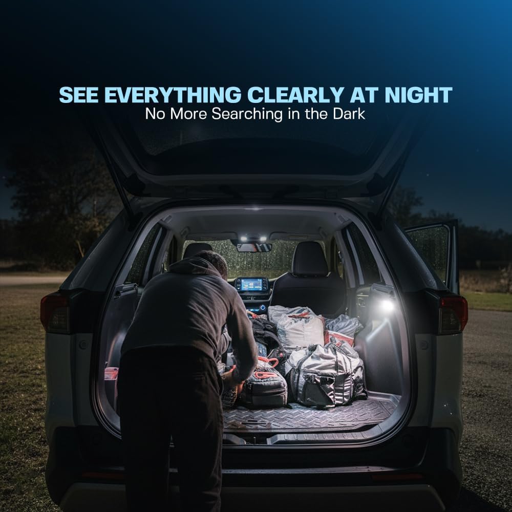 Led Trunk Cargo Area Light for 2006-2022 To'yota RAV4, 2021-2022 RAV4 Prime, 2011-2025 Sienna, 2007-2019 Le'xus RX350 18-SMD 6000K White Led Courtesy Luggage Compartment Light Assembly