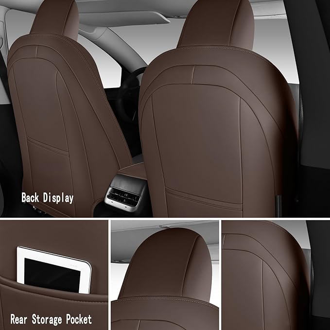 Tesla Model Y Seat Cover Full Set, Faux Leather Tesla Car Seat Cover, Perfect - Image 5