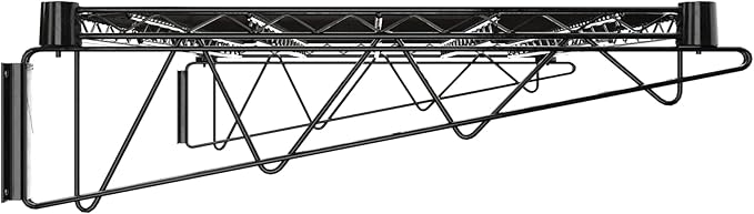 24" x 36" Black Epoxy Wire Wall Mount Shelf - Image 4