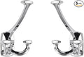 Large Wall Double-Sided Hook 5 Pack Polished Chrome Hook Decorative Heavy Duty by ZAUYX