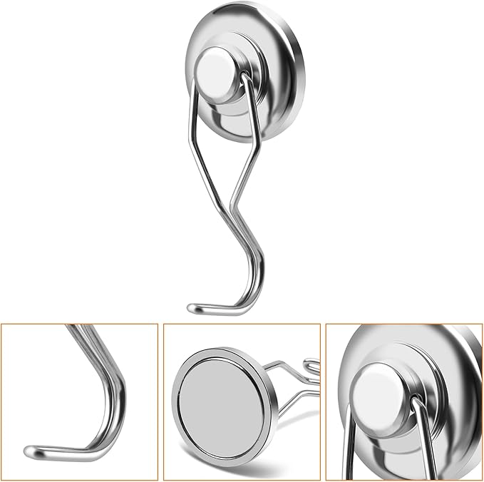 DIYMAG Swivel Swing Powerful Magnetic Hooks, 100LB Strong Heavy Duty Neodymium - Image 2