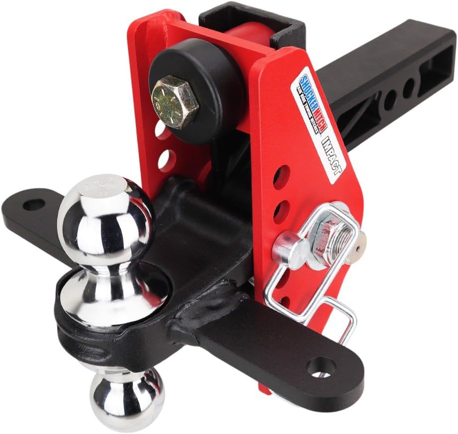 Shocker Impact Sway Control Cushion Combo Ball Hitch, Fits 2" Hitch Chrome Combo 2" & 2-5/16" Balls