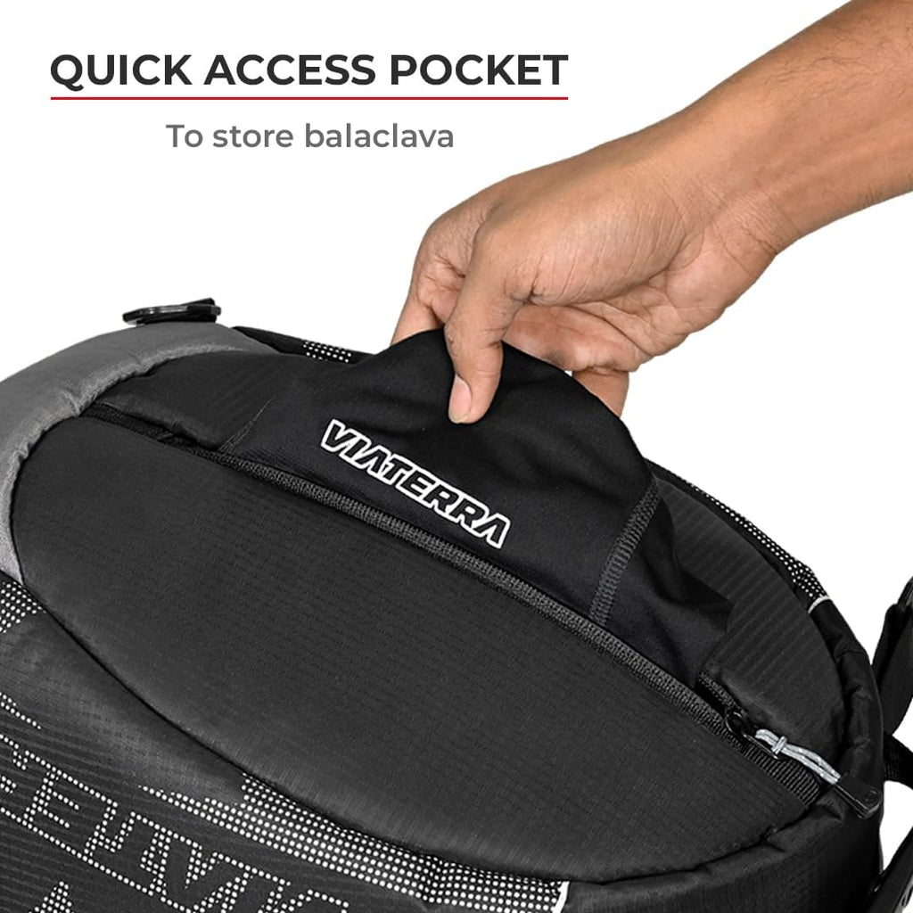ViaTerra Motorcycle Riding Helmet Bag I Avoid Scratches & Dirt on Helmet Visor I for Safe Carry & Storage of Motorcycle Accessories I Soft Fleece Lined with Foam Padding