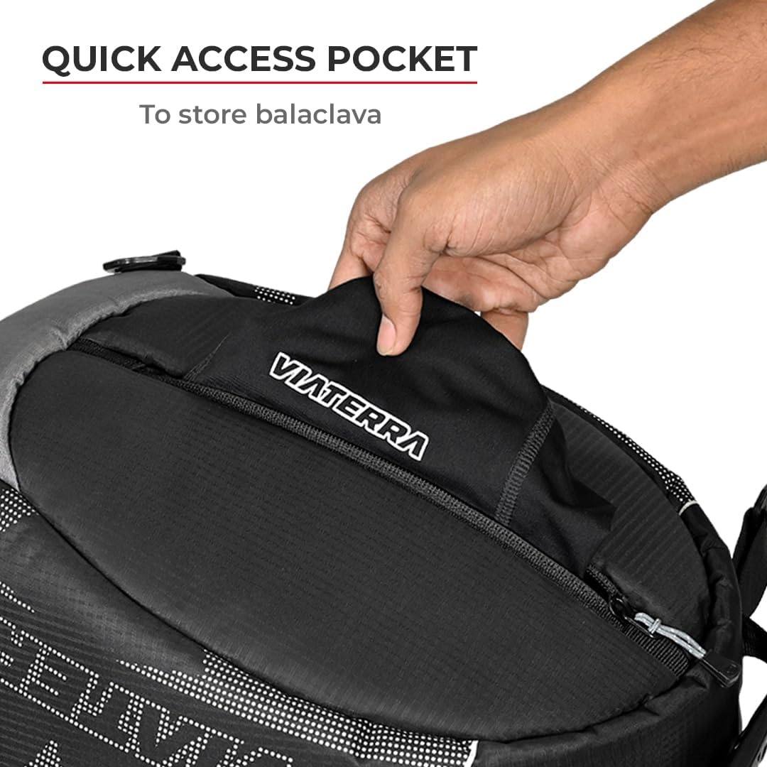 ViaTerra Motorcycle Riding Helmet Bag I Avoid Scratches & Dirt on Helmet Visor I for Safe Carry & Storage of Motorcycle Accessories I Soft Fleece Lined with Foam Padding