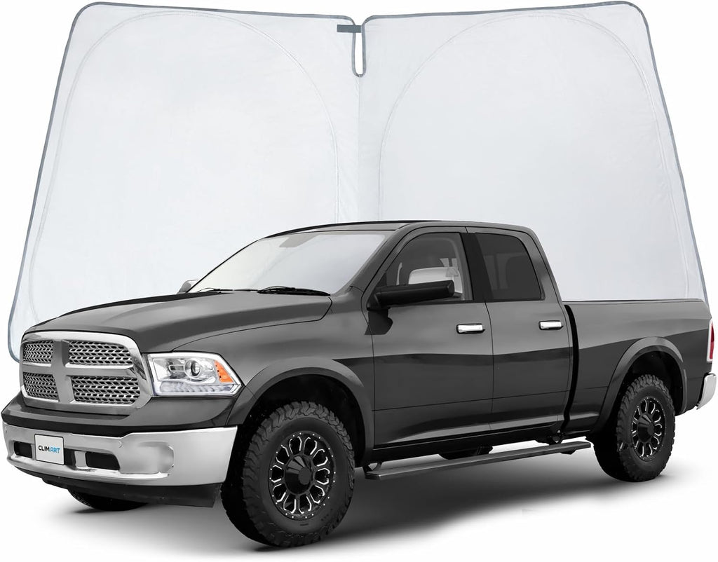 CLIM ART Windshield Sun Shade for Dodge Ram 1500 2009-2018, Custom-Fit Foldable Car Sunshade, Vehicle Sun Protector, Front Auto Windshield Cover, Car Accessories - WS4014