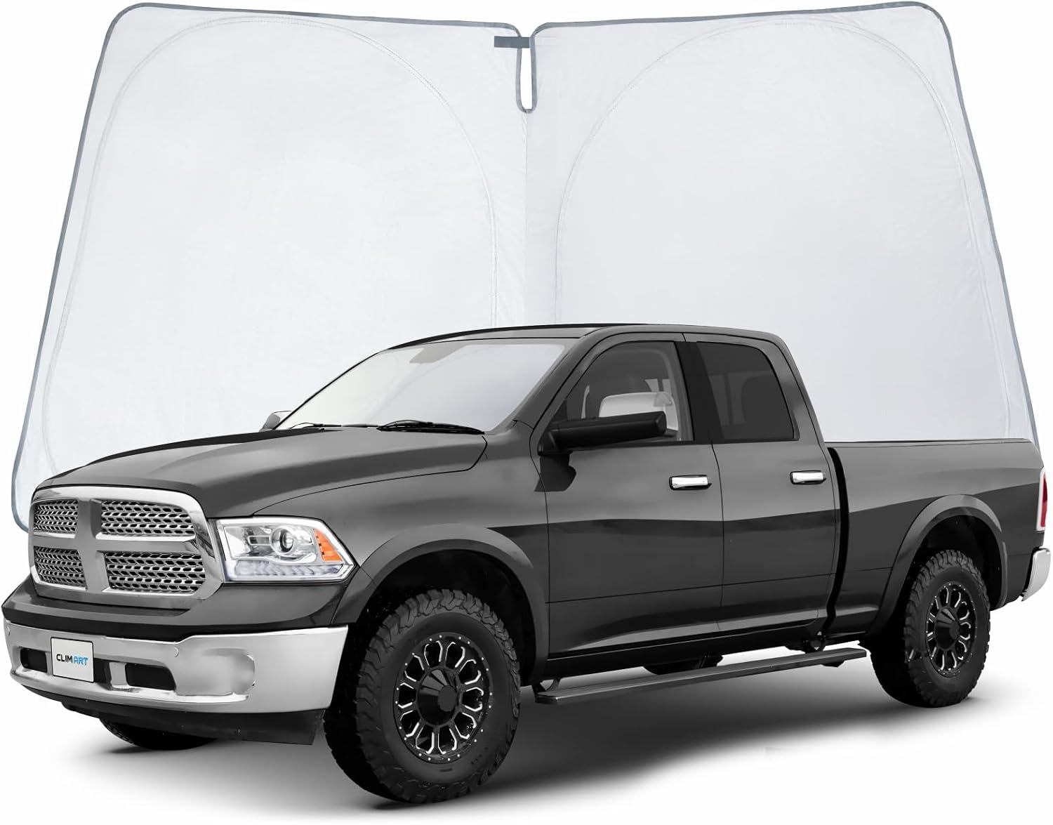 CLIM ART Windshield Sun Shade for Dodge Ram 1500 2009-2018, Custom-Fit Foldable Car Sunshade, Vehicle Sun Protector, Front Auto Windshield Cover, Car Accessories - WS4014