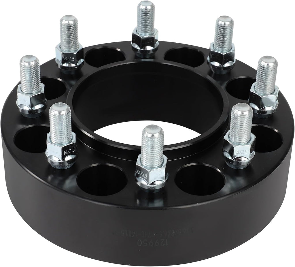 ECCPP 8x6.5 to 8x6.5 hubcentric Wheel Spacers 2 inch 8 lug Fit for Chevrolet Express 2500 2022-2023 for Chevrolet Silverado 2500 2000-2010 with Studs 14x1.5 Centric Bore 117mm-4PCS