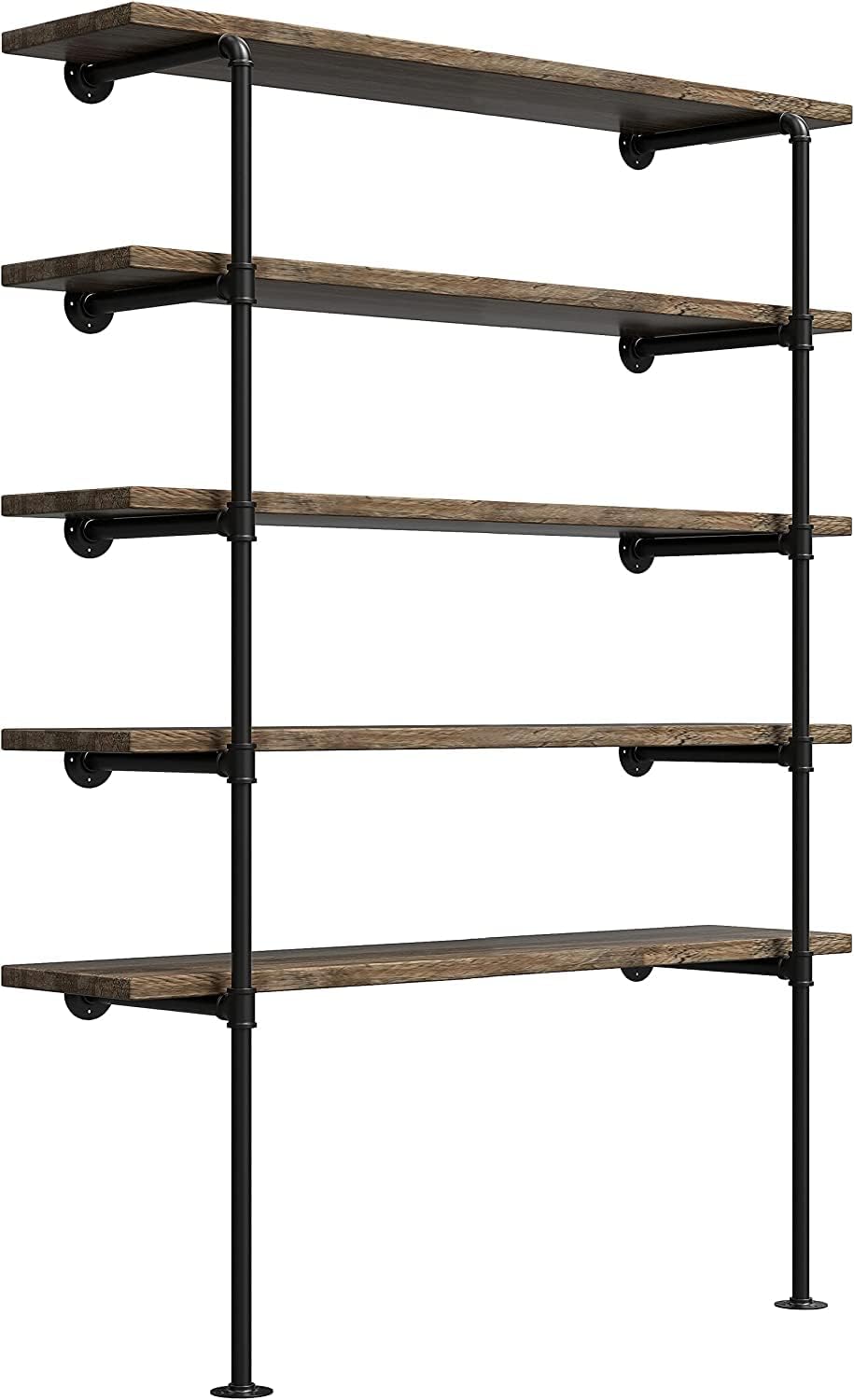 industrial retro wall mount iron pipe shelf,diy open, main product view