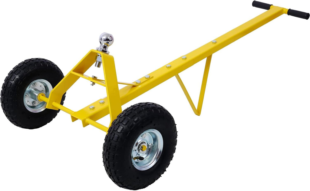 Trailer Dolly with Pneumatic Tires - 600 Lb. Maximum Tongue Weight Capacity,Yellow Color