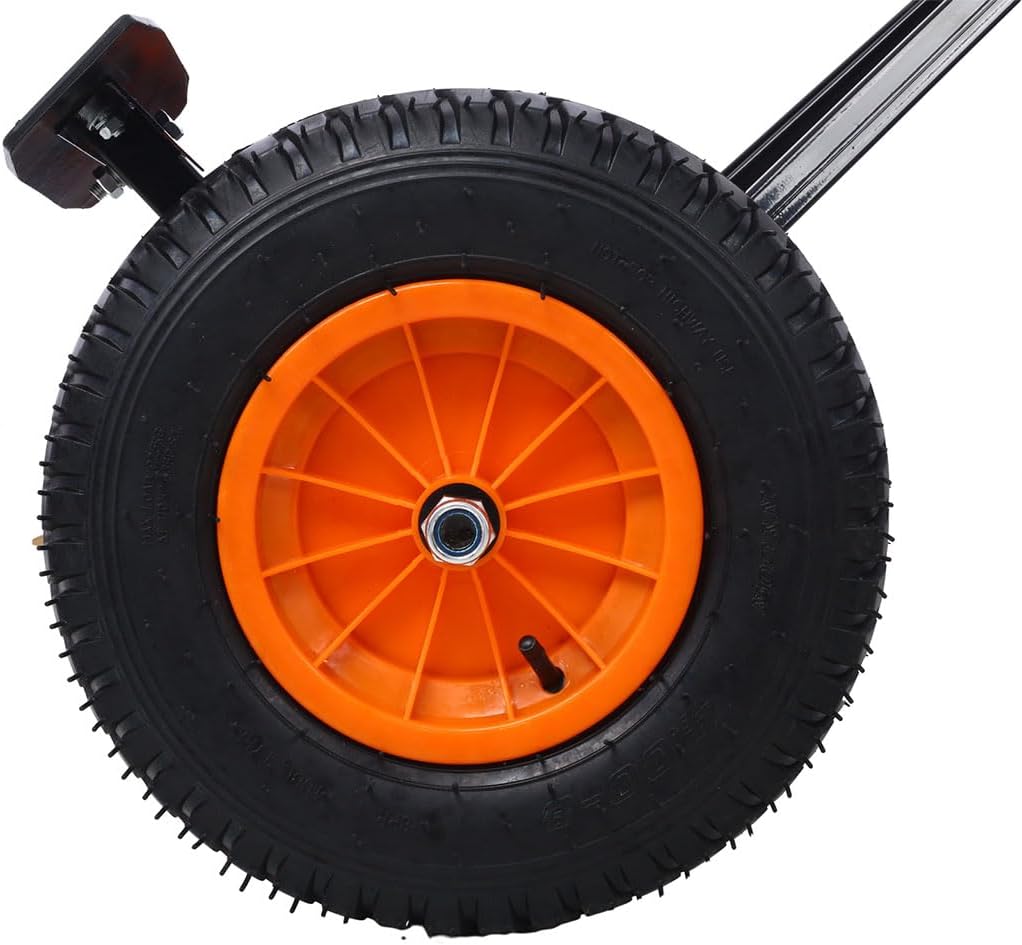 Boat Trailer Dolly, Heavy Duty 420 LBS Capacity Adjustable Boat Mover with 16 Inch Pneumatic Tires, 96-116 Inch Adjustable Steel Frame Trailer Tow Dolly for Canoe Fishing Boat Storage and Transport
