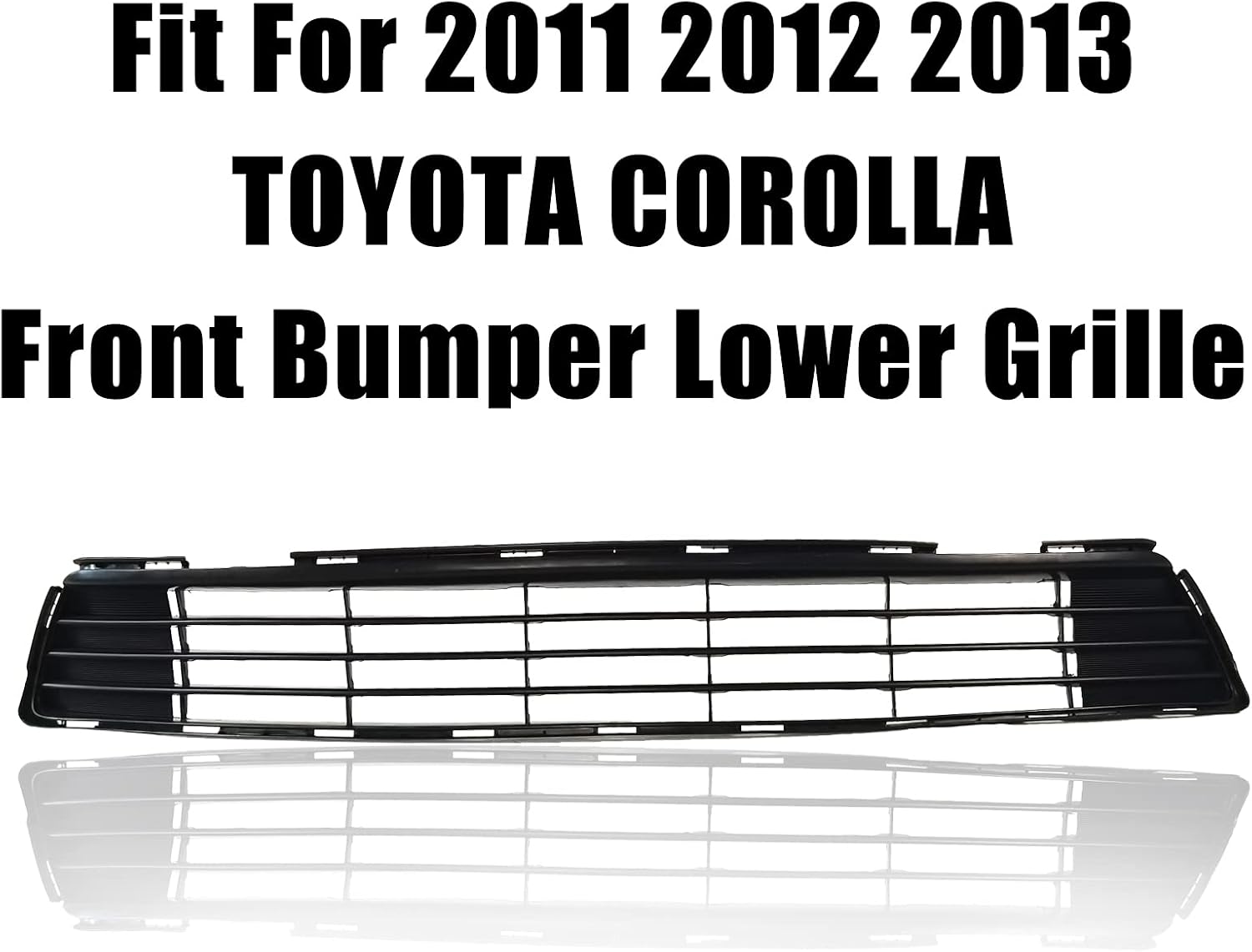 Front Bumper Lower Grille For 2011-2013 Toyota Corolla TO1036125 5311202280 | ABS, Bumper Center Insert Grille Grill Replacement Accessories,Black, Direct replacement, Easy Installation
