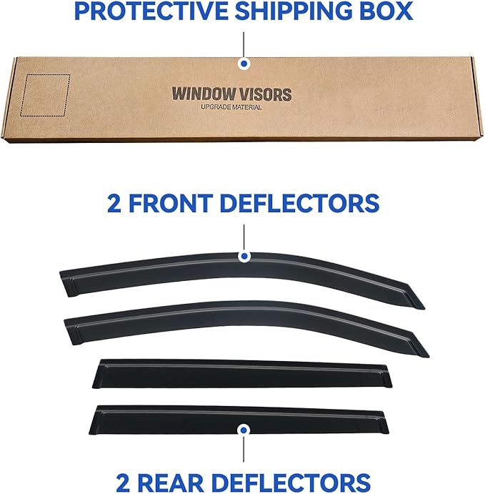 Window Visors Rain Guards for 2019-2024 Subaru Forester, Out-Channel Window - Image 6