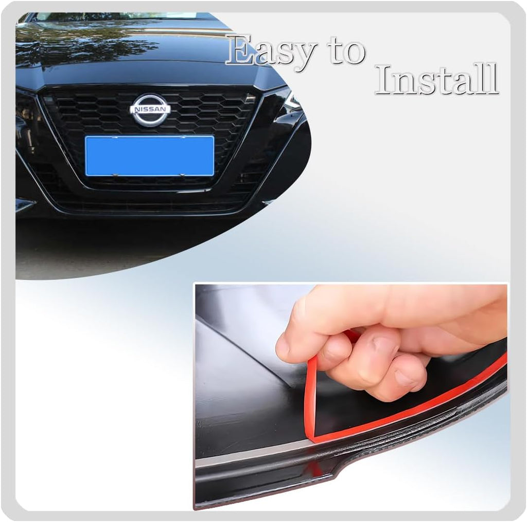 Front Grill Cover Trim,MUXEE For Nissan Altima 2019 2020 2021 2022，3PCS Grille Chrome Delete Vinyl Overlay Trim Accessories -Bright Black