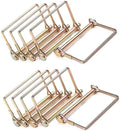 10 Pcs Trailer Coupler Pin 1/4 inch Diameter 4inch Long, Heavy-Duty PTO Shaft Locking Pin Set,Trailer Hitch Locking Pin, Lawn Mower Hitch Pin Quick Release Wire Lock Pin