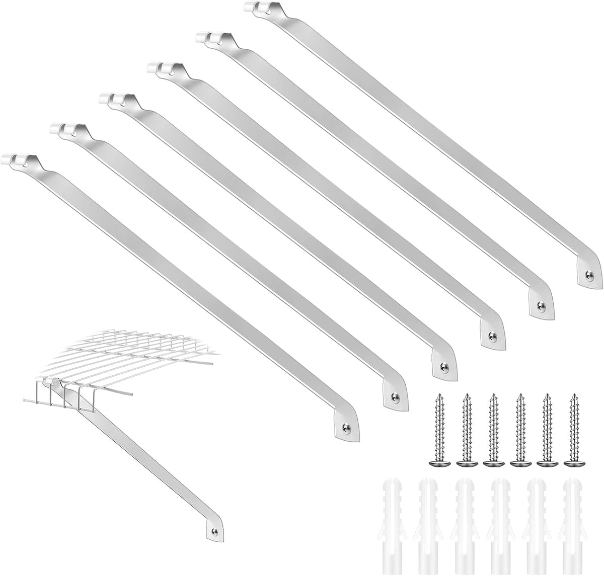 wire shelf support brackets, 20.5 inch wide closet, main product view