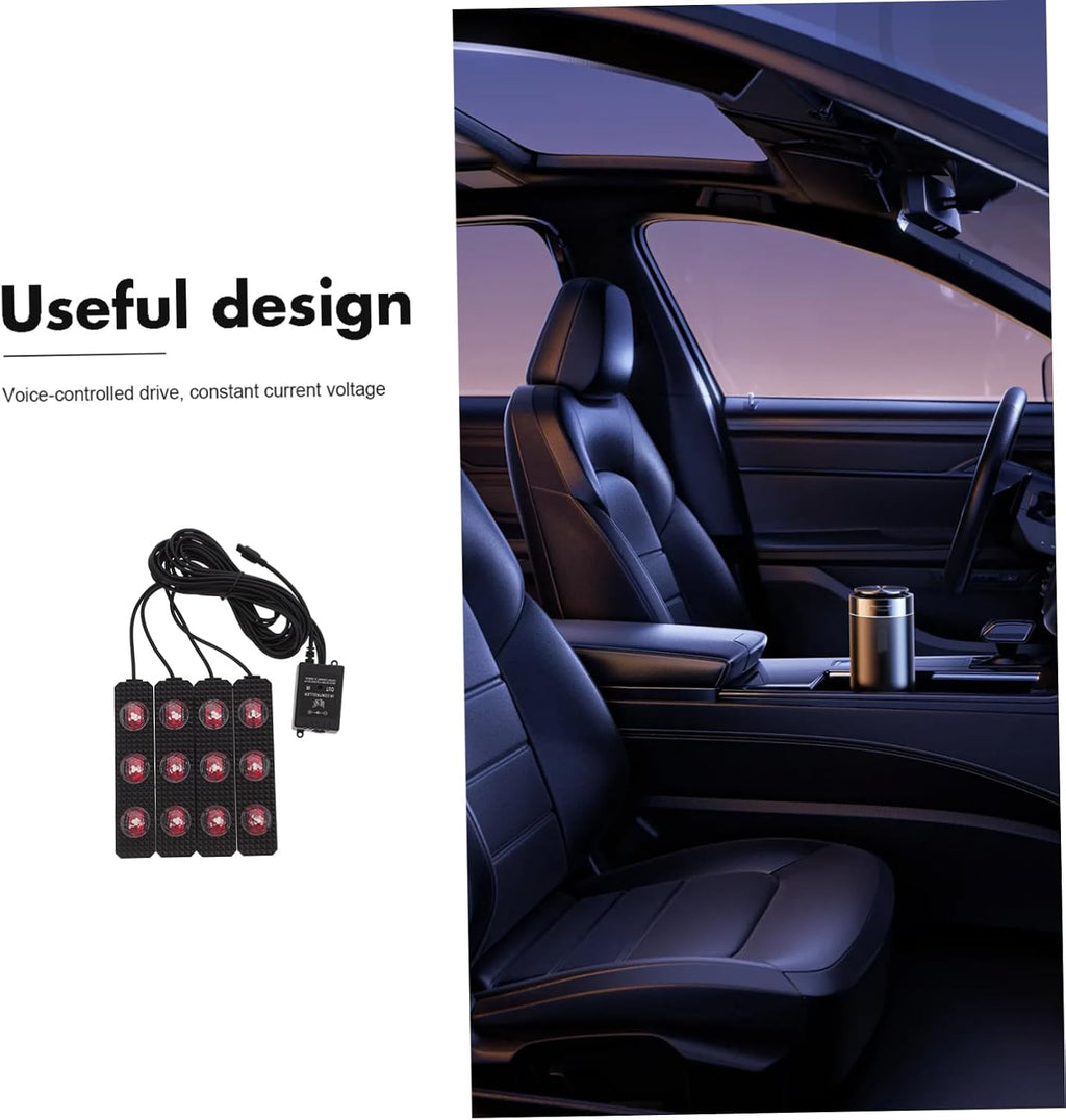 PRETYZOOM 1pc Led Car Underbody Lights Car Atmosphere Lamp Sound Controlled Sturdy Construction Low Power High Brightness for Interior
