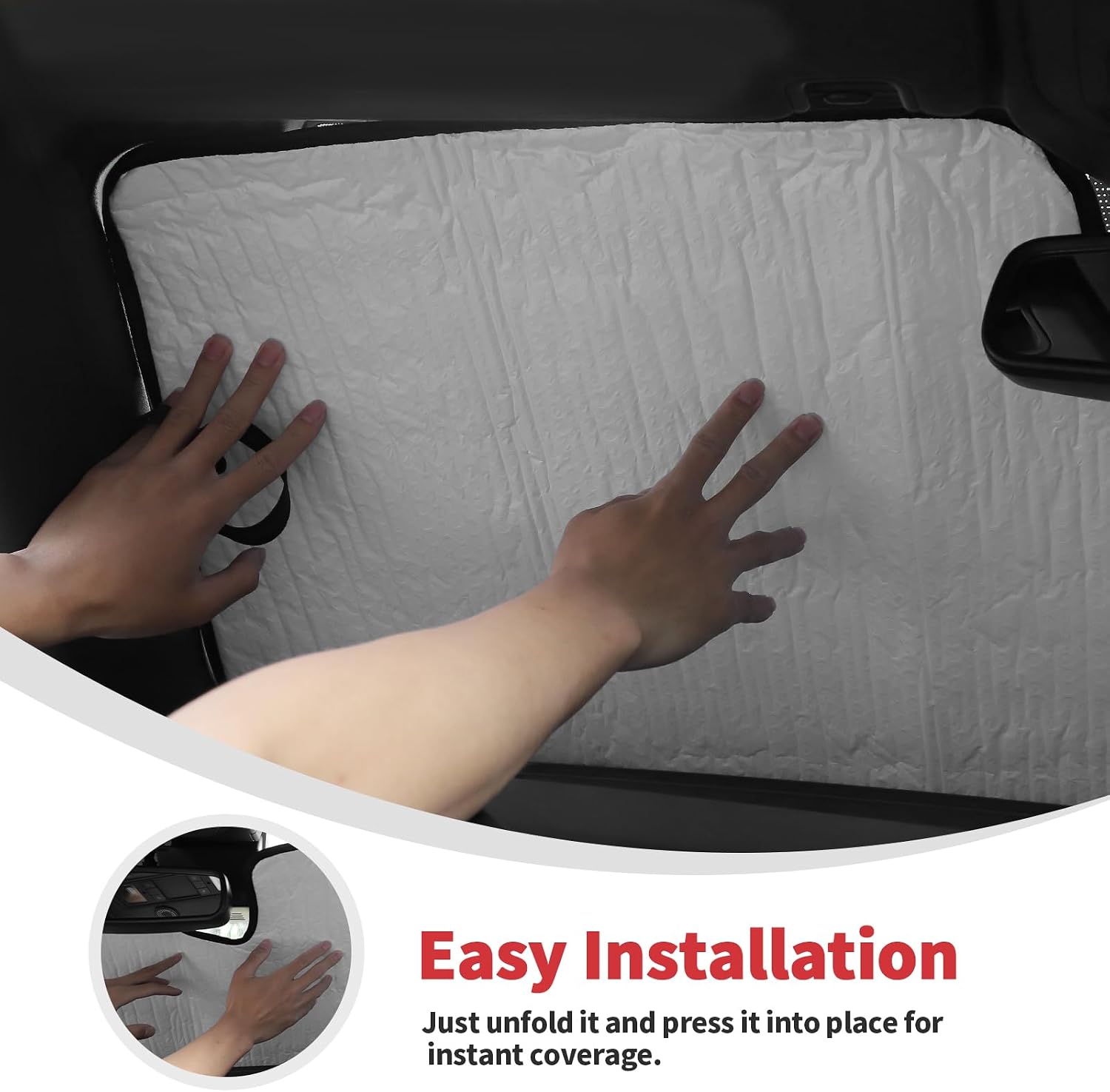 Linskip Custom Sunscreen Windshield Sunshade for 2021-2026 Ford Bronco Sun Shade, Interior Accessories, Reflective Outer Layer Sun Visor(Silver-Type A)