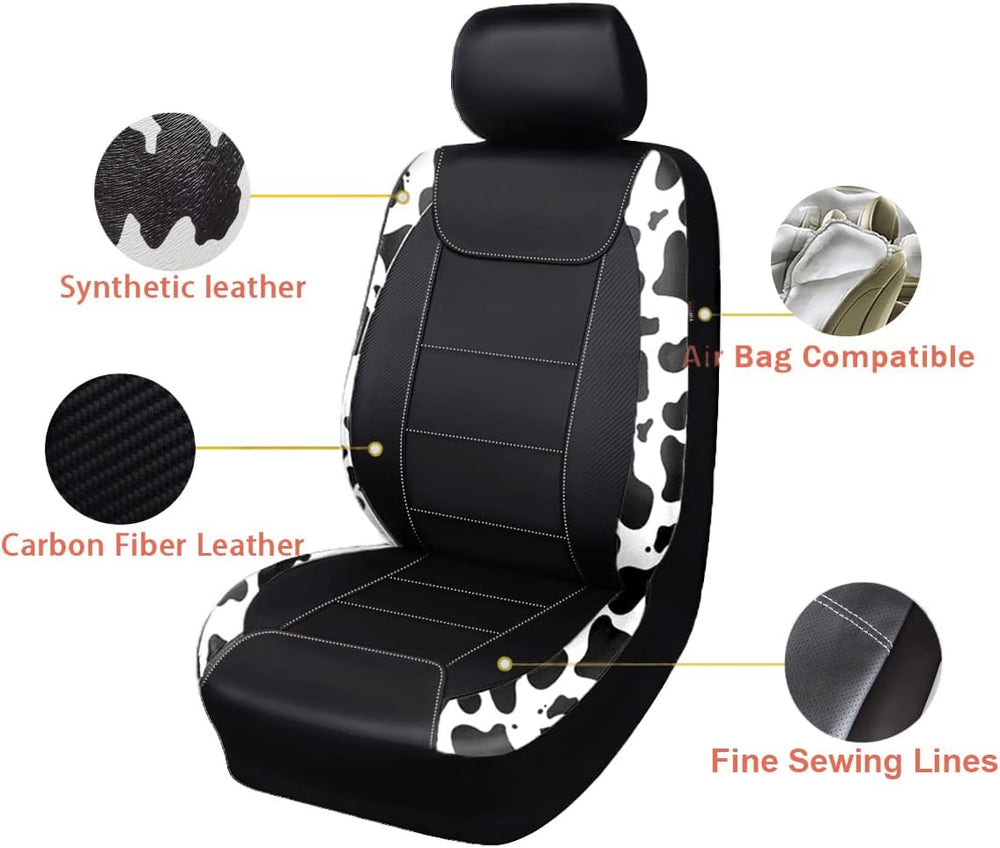 Flying Banner car seat Covers Protects Water Proof Faux Leather Carbon Fiber ...