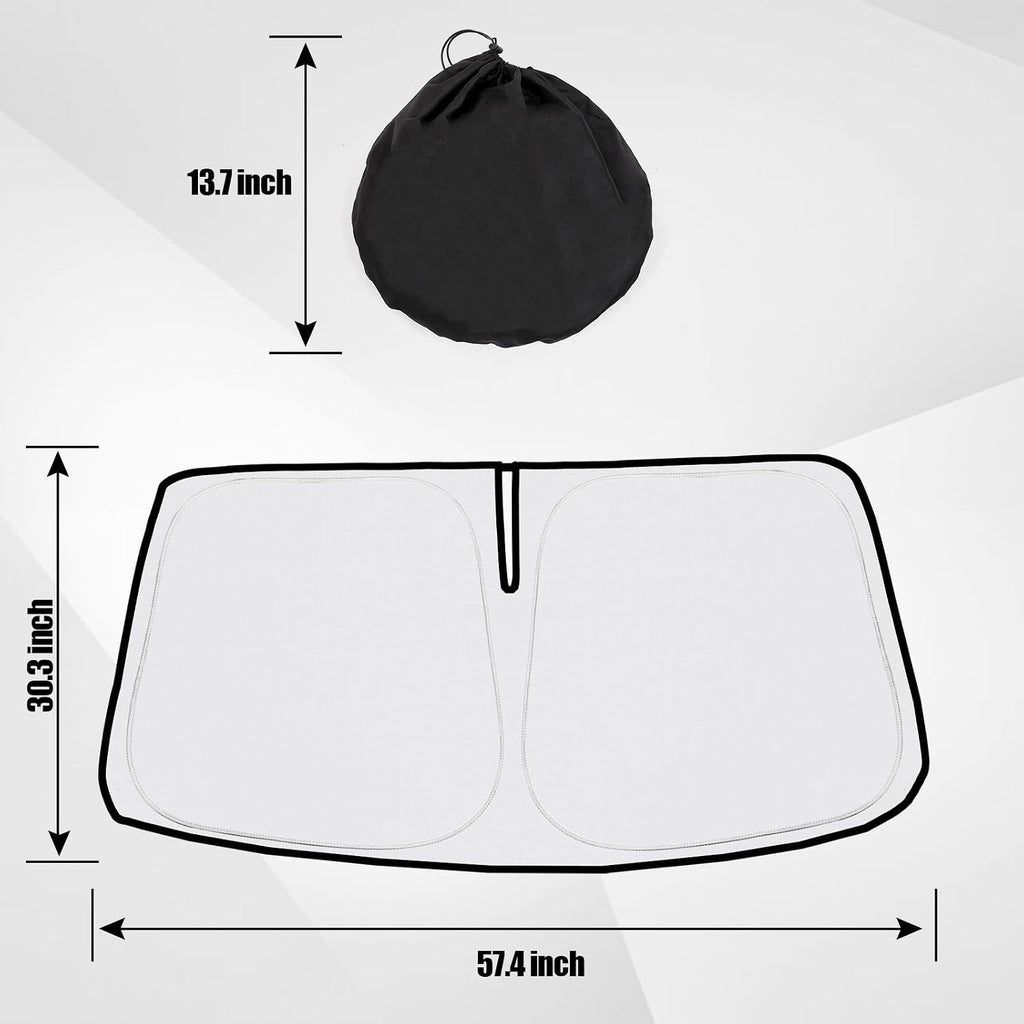 Mabett Windshield Sun Shade for Ford Maverick 2022-2025 2026, Foldable Car Front Window Sunshade, Interior Maverick Accessories for Summer