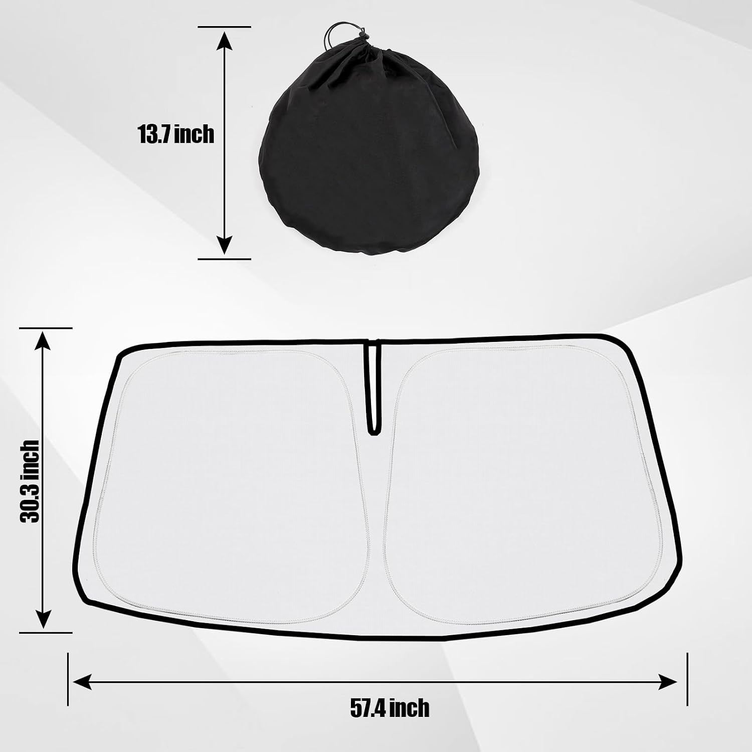 Mabett Windshield Sun Shade for Ford Maverick 2022-2025 2026, Foldable Car Front Window Sunshade, Interior Maverick Accessories for Summer
