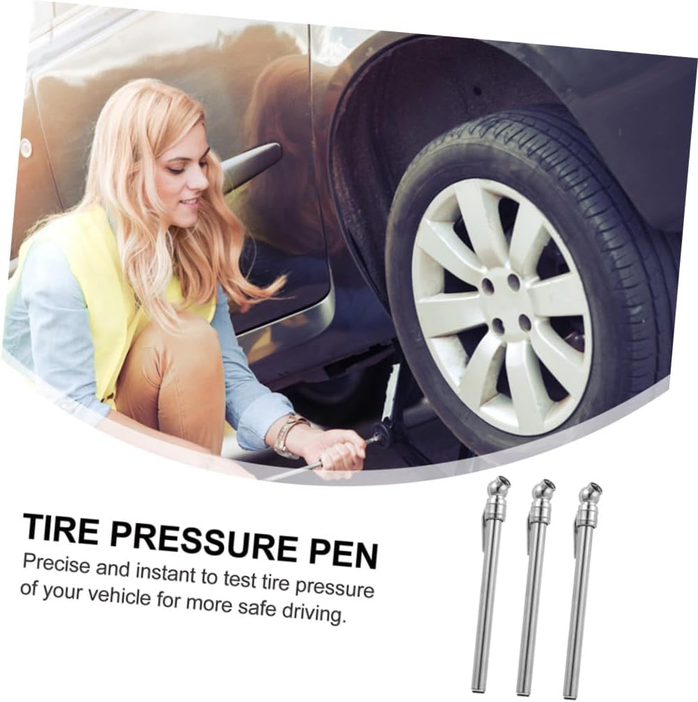 5Pcs Portable Tire Pressure Gauge Pen Set for Cars Heavy Duty Mechanical Tire Pressure Tools Suitable for Automotive Maintenance and Safety Inspections