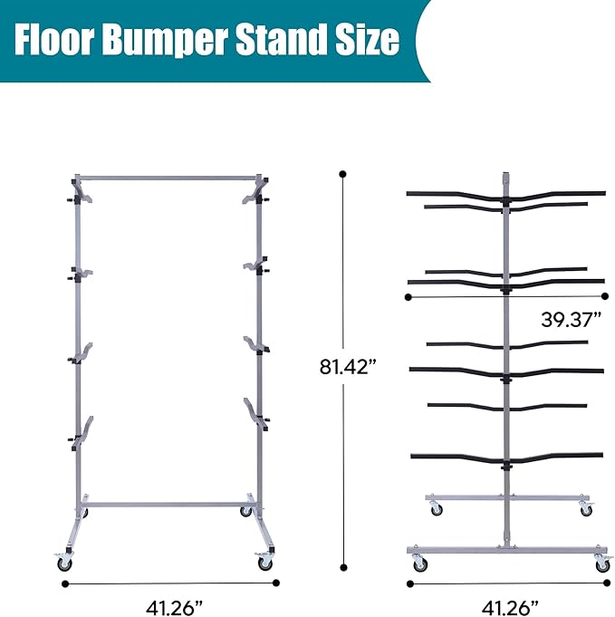 Floor Mobile Bumper Storage Rack, Heavy Duty Double Sided Bumper Storage Rack - Image 3