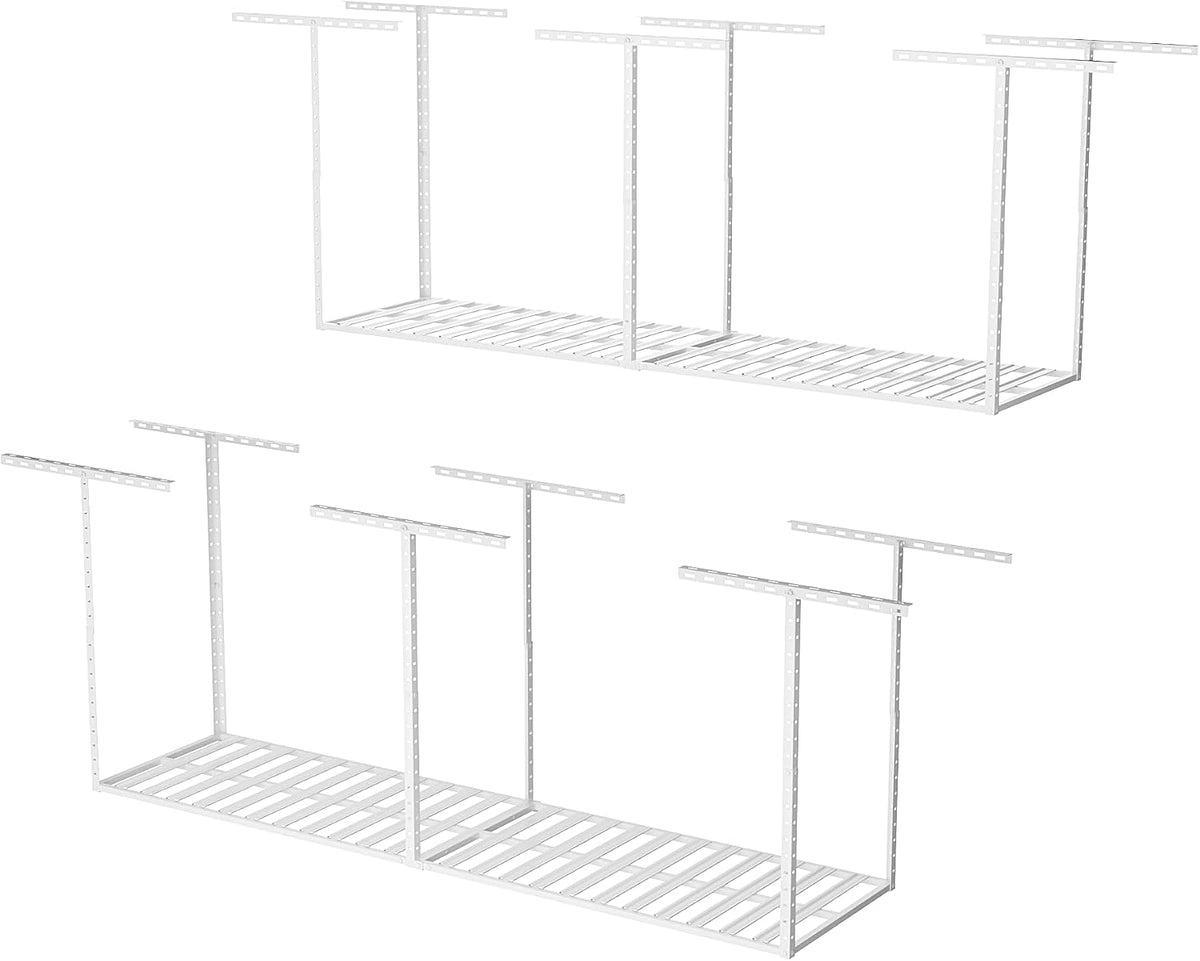 SunsGrove 2x8 Garage Overhead Storage Rack, Adjustable Heavy Duty Hanging