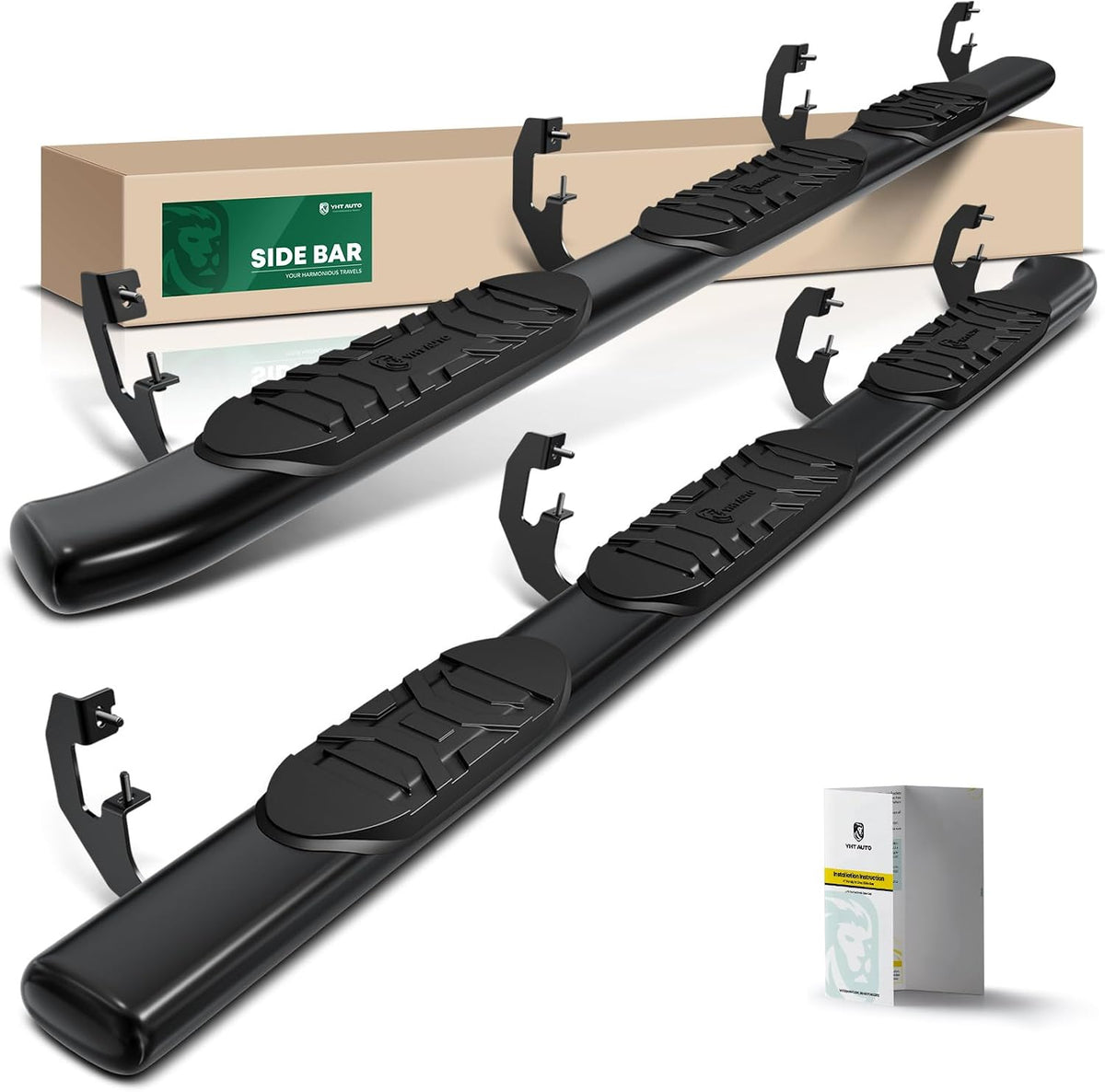 YHTAUTO 5 Inch Running Boards Side Steps Fit Chevy Silverado & GMC Sierra
