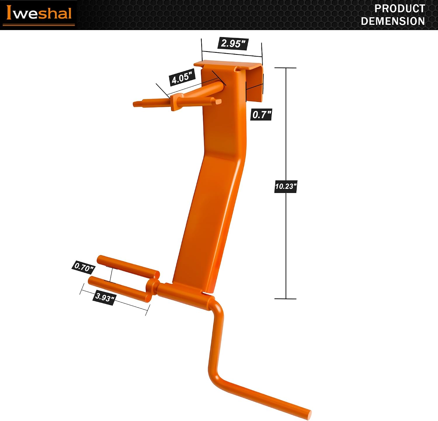 Winch Strap Winder, Cargo Tie-Downs Strap Winder for Trailers, Trucks, Vans, Warehouses, Roll-up to 4" Wide Winch Straps, Orange-1 Pack