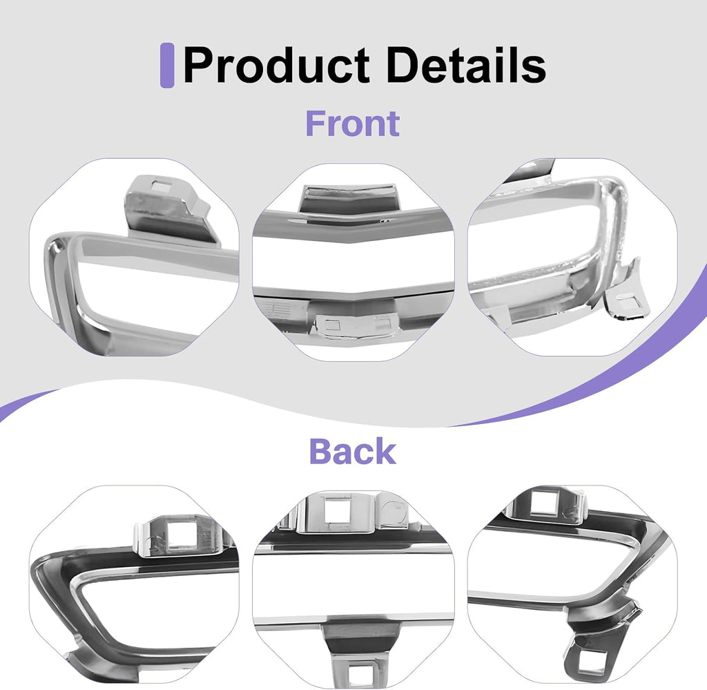 CarPartsDepot Front Grille Molding Upper Grill Trim Compatible With Chevrolet 2008-2012 Malibu GM1210114 15823701