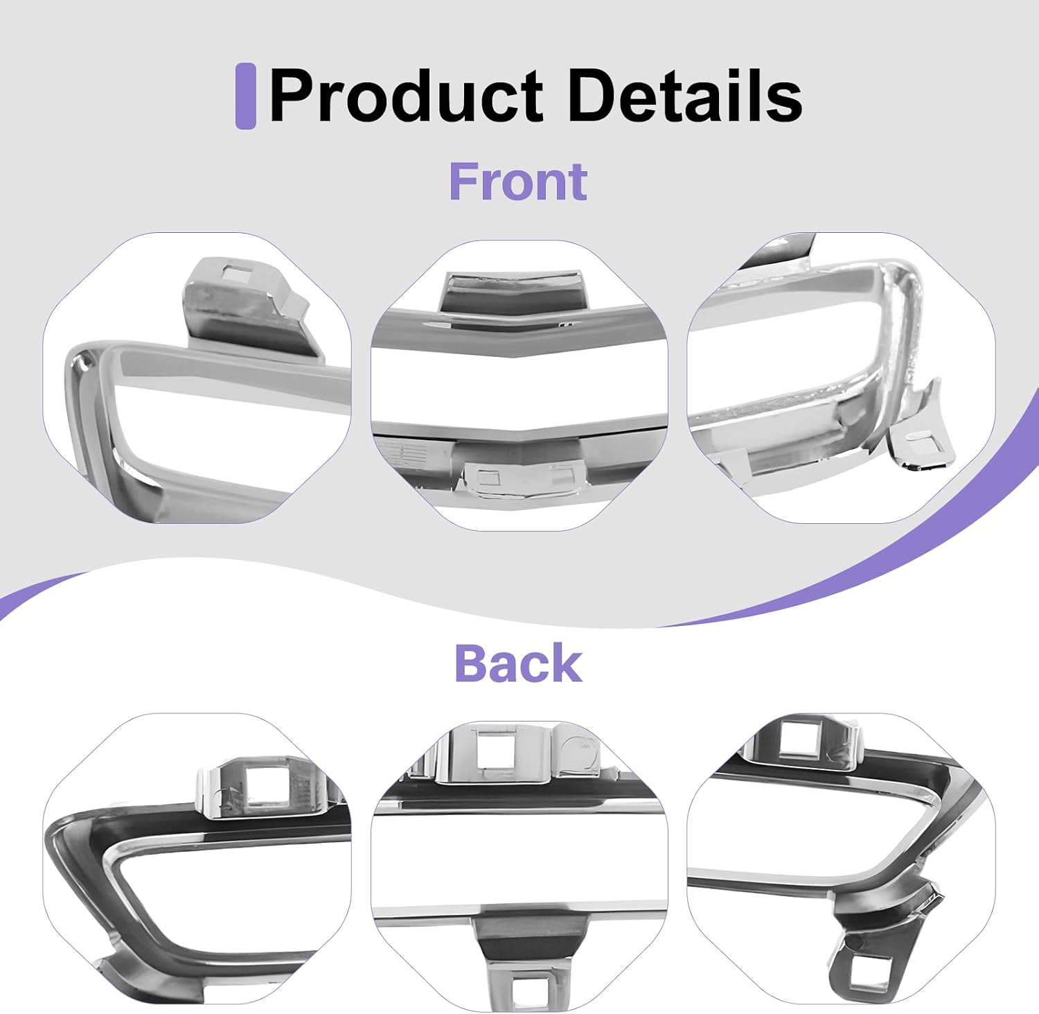 CarPartsDepot Front Grille Molding Upper Grill Trim Compatible With Chevrolet 2008-2012 Malibu GM1210114 15823701