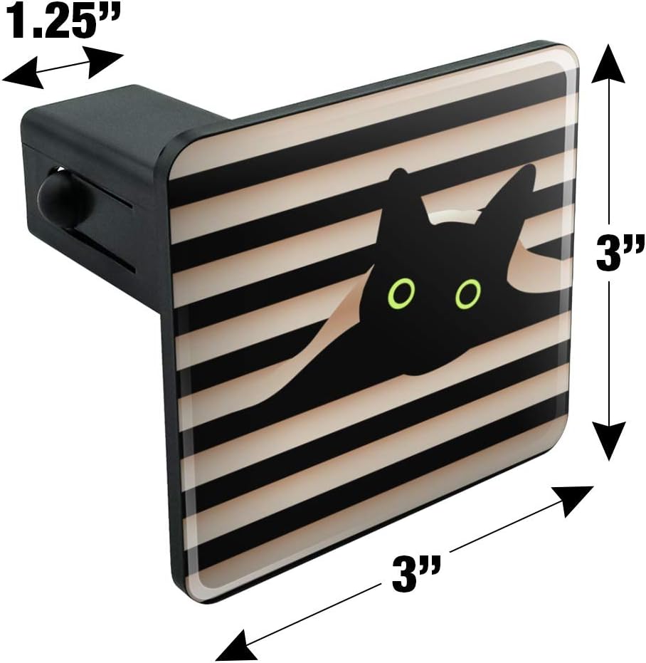 GRAPHICS & MORE Black Cat in Window Tow Trailer Hitch Cover Plug Insert 1 1/4 inch (1.25")