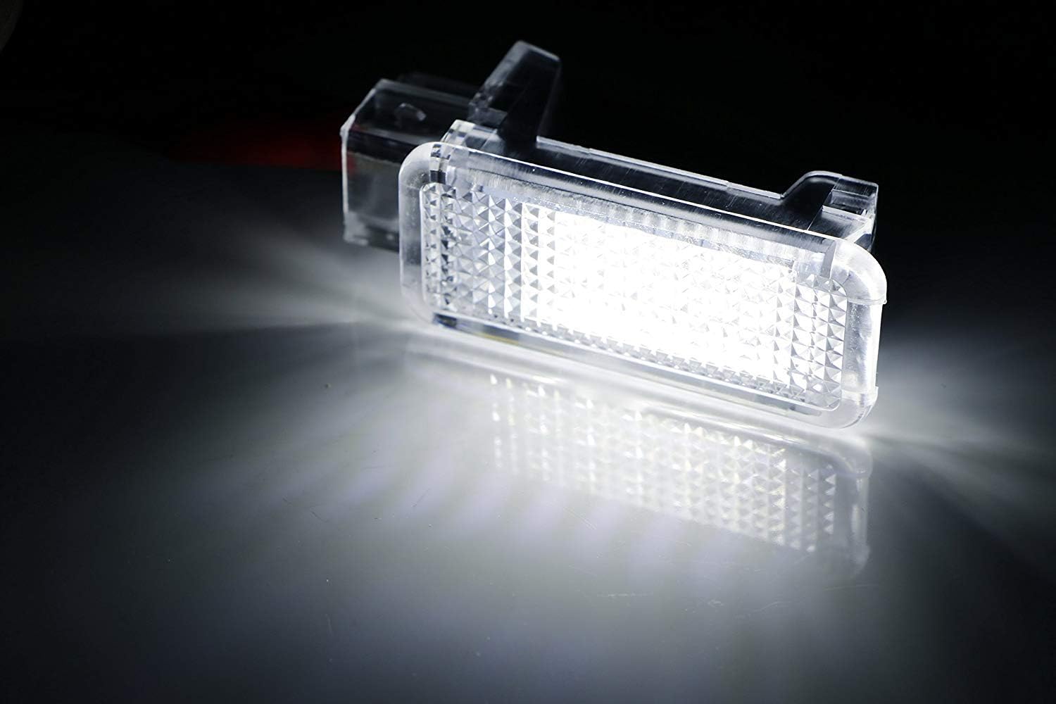 iJDMTOY Xenon White LED Compartment Glove Box or Footwell Lights Compatible with Volkswagen Jetta GTI Altas CC Eos, Powered by 3W 18-SMD LED Lights, Replace OEM Incandescent Lamps