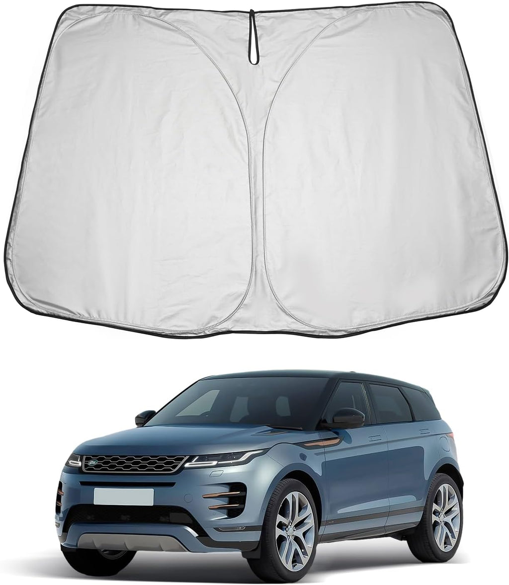 LUWU for 2020-2024 Land Rover Range Rover Evoque Windshield Sun Shade Range Rover Windshield Sunshades 2024 Range Rover Evoque Accessories Sunshade Cover Block UV Ray Front Window Sunshade