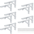 12 inch white folding shelf brackets with screw, main product view