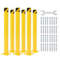 6Pcs Heavy Duty Safety Bollards, 4.5" Diameter Steel Pipe Bollard Post by Hipicute