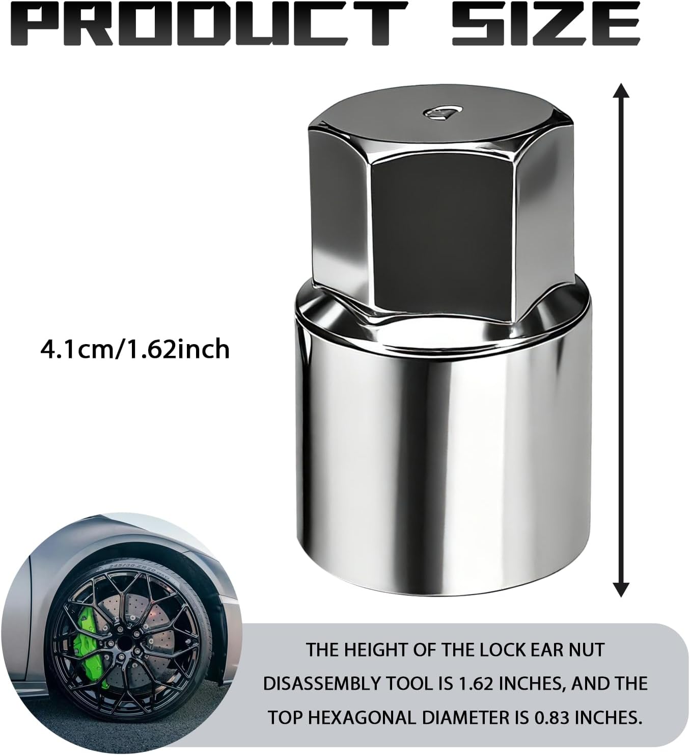 Wheel Lock Key Lug Nut Key Locking Lug Nut Removal Tool for Toyota Lexus Tacoma Senna, Security Nuts Socket Wrench Anti-Theft D-Wheel Locking Nuts Socket Adapter Installation & Removal (Silver