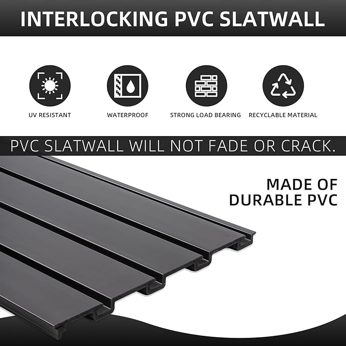 Slat Wall Paneling Garage Wall Organizer, Slat Board PVC Wall Panels Garage - Image 4