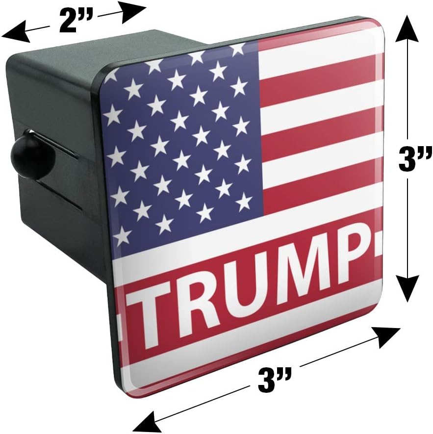 GRAPHICS & MORE President Trump American Flag Tow Trailer Hitch Cover Plug Insert 2"