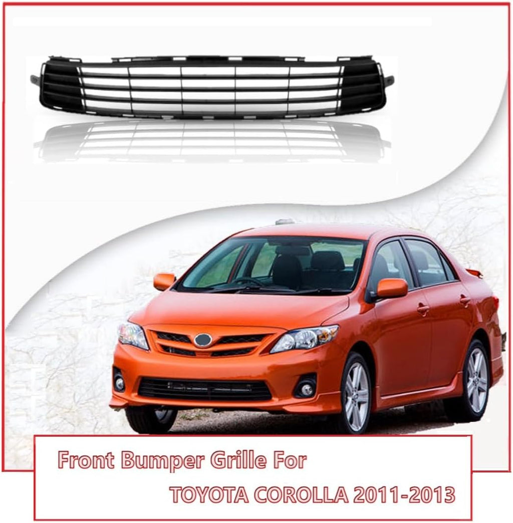 Front Bumper Lower Grille Compatible With Toyota 2011 2012 2013 Corolla Sedan (Base CE LE S L XRS) Front Bumper Grill Center